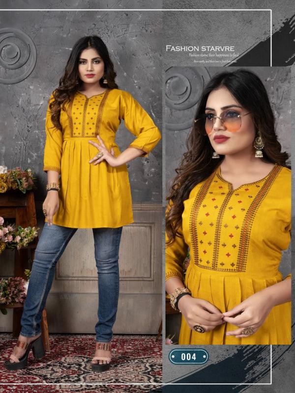 Aagya Tunic Vol 2 Rayon Slub Designer Kurti Collection